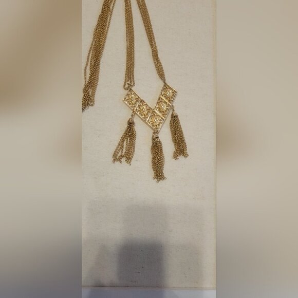 Long Vintage Tassel Sarah Coventry Necklace - Picture 3 of 5